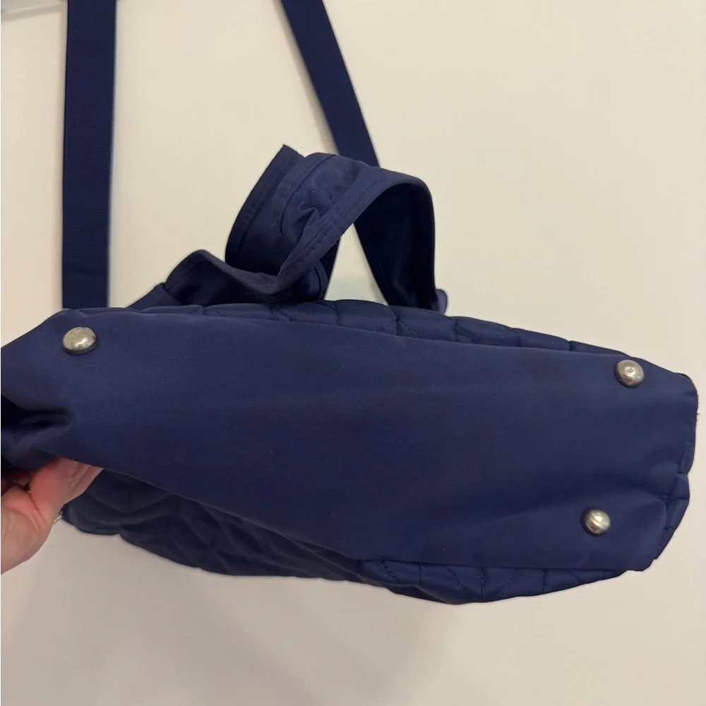 Laura Ashley Deep Blue Quilted Baby Bag